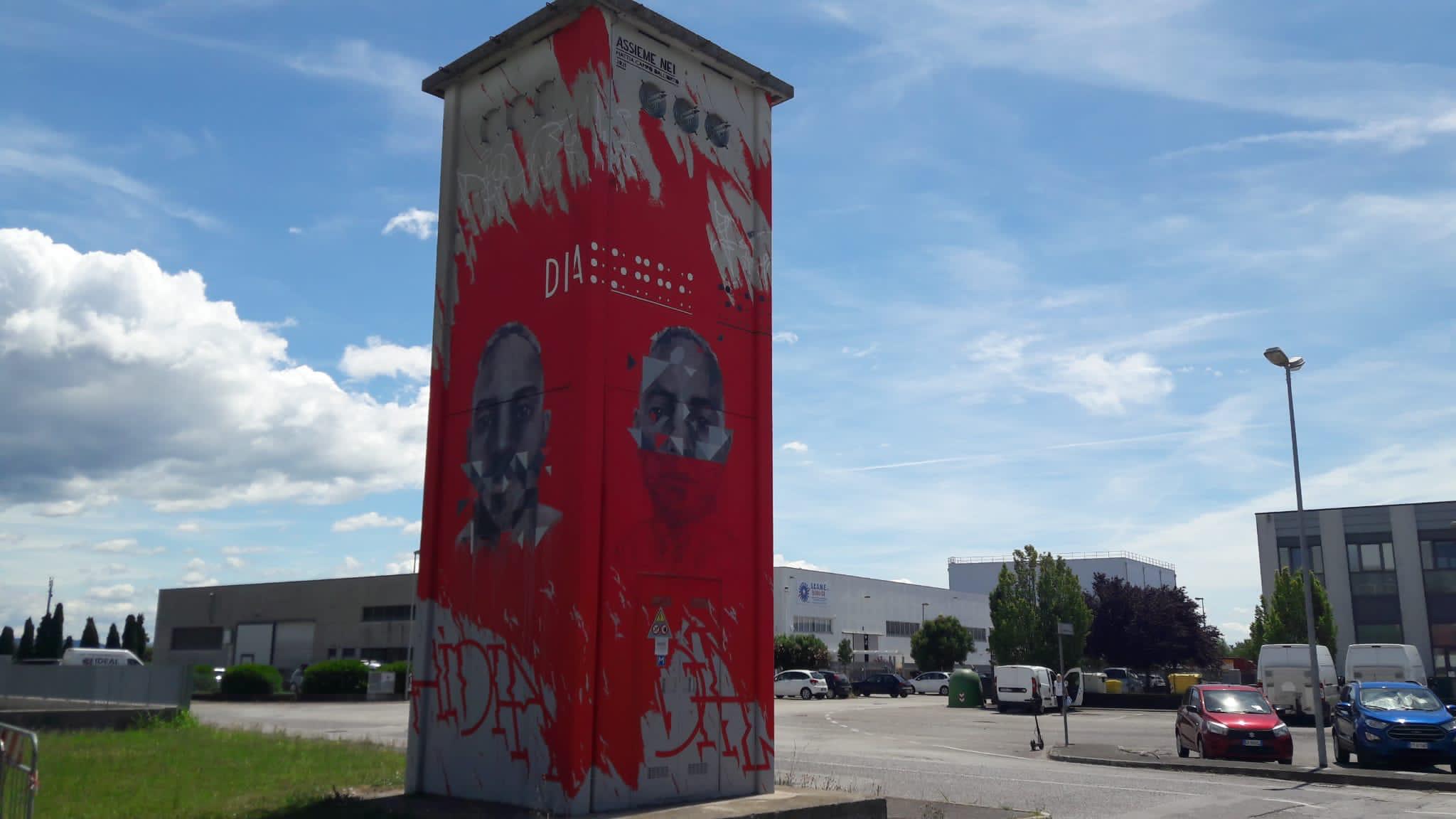 Immagine per La cabina Enel della zona artigianale di Turriaco diventa opera d'arte in onore del Dialogo
